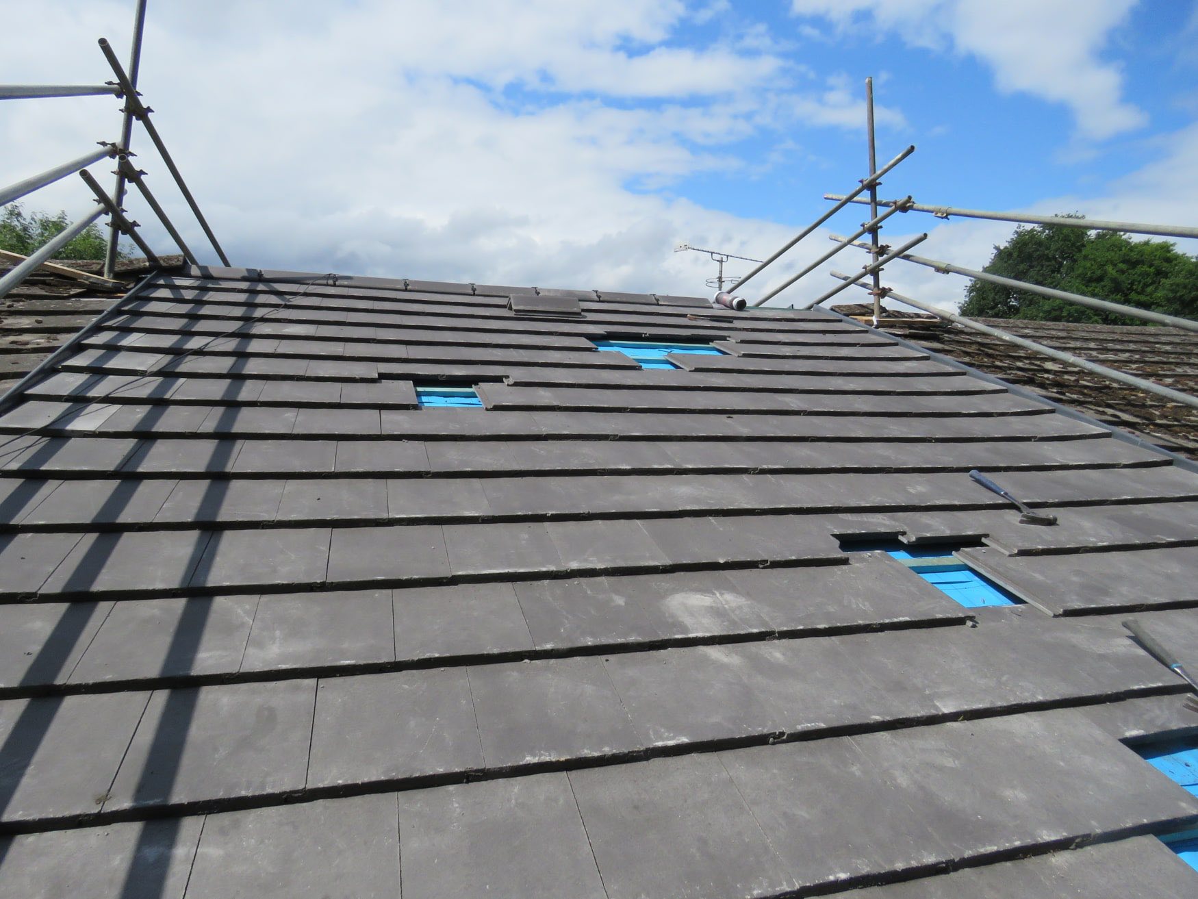 Natural slate roof repair in Newton Abbot